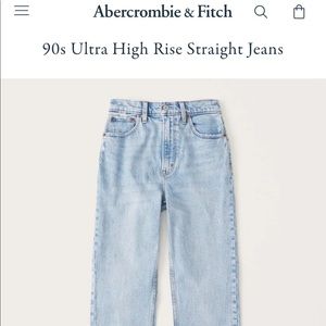 90s Ultra High Rise Straight Jeans, size 26R